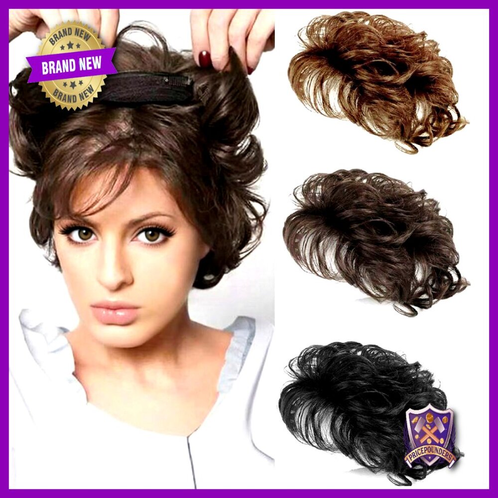 Human Hair Topper Curly Clip-In Hairpiece For Thinning Hair Replacement